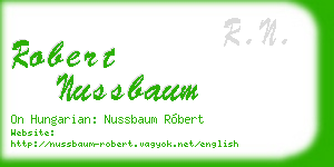 robert nussbaum business card